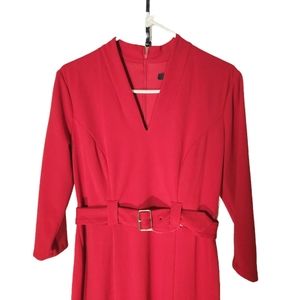 RED Ivy & Blue 3/4 Sleeve Sheath Dress, size  10